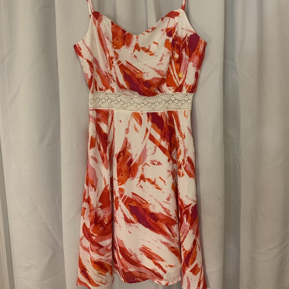 Open back red dress